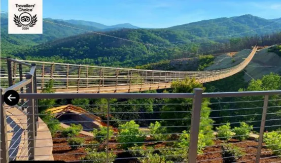 地標性景點吸睛引流：Gatlinburg SkyPark 天空公園： 擁有北美最長天空步道和407英尺高的田納西州地標——太空針塔。榮膺CBS認證「美國十大最美景點之一」，是遊客必打卡之地。