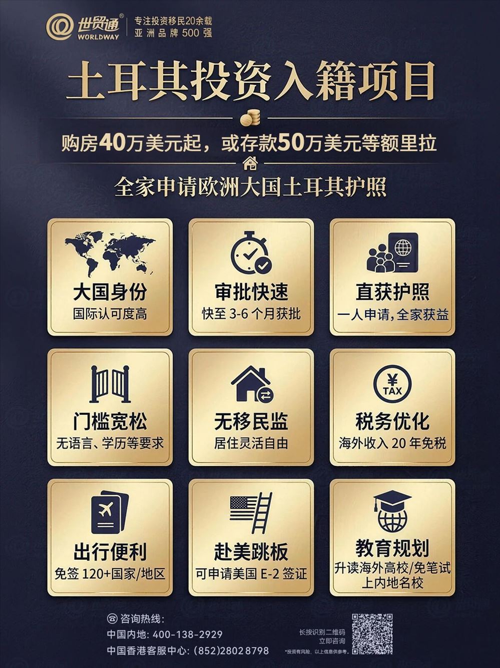 世贸通成功实战验证：土耳其移民完整周期服务