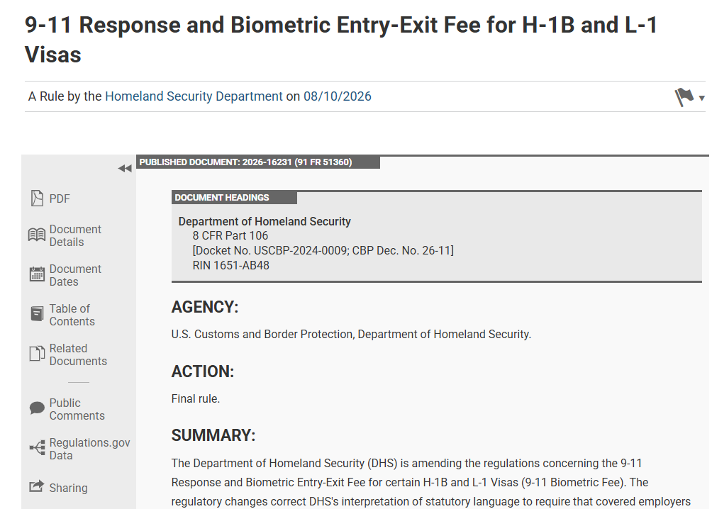 留美人注意!H-1B/L-1即将加征续签费